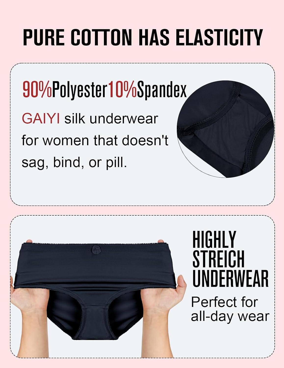 4Pack Women's High-Waist Light Tummy Control Girdle Panties Full Coverage Underwear Ladies Panties for Women - Image 6