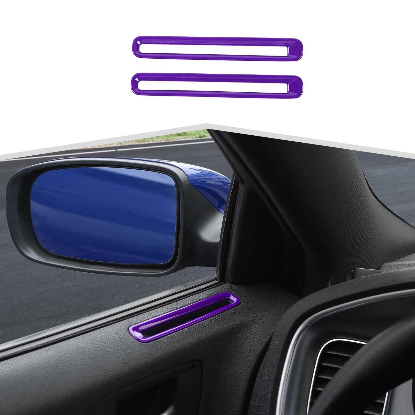 amayum Door Air Conditioner Vent Panel Trim Cover Interior Accessories Compatible with Dodge Charger 2011+,Purple