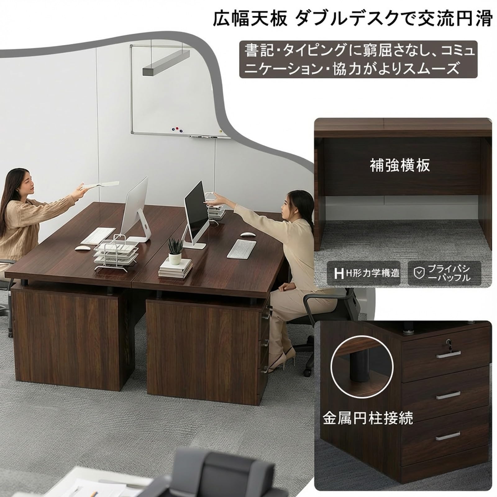 Amazon | DEOPXF 社長テーブル エグゼクティブデスク 役員用デスク 厚