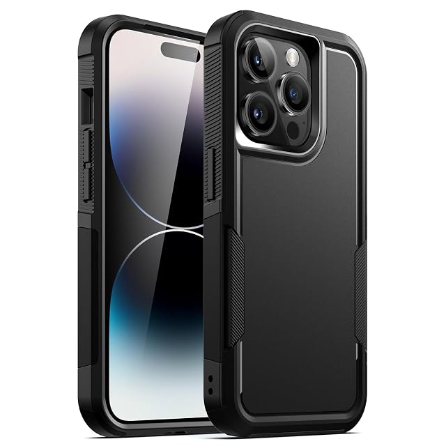 JETech Case for iPhone 14 Pro 6 1-Inch Heavy Duty Dual-Layer Rugged Protection Shockproof Protective Tough Phone Cover