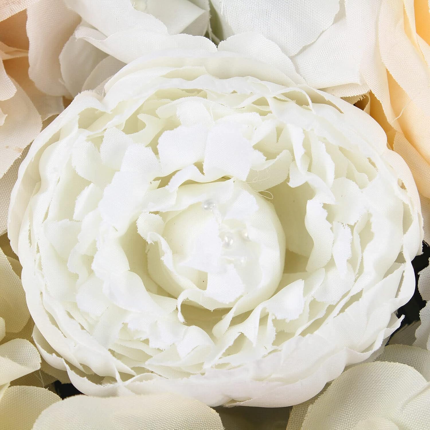 6pcs Artificial Rose Hydrangea Flower Wall Panel Banquet Wedding Party Decor, for Wedding, Valentine's Day, Garden Wedding Ceremony, Bridal Shower, Anniversary (Yellow，White)