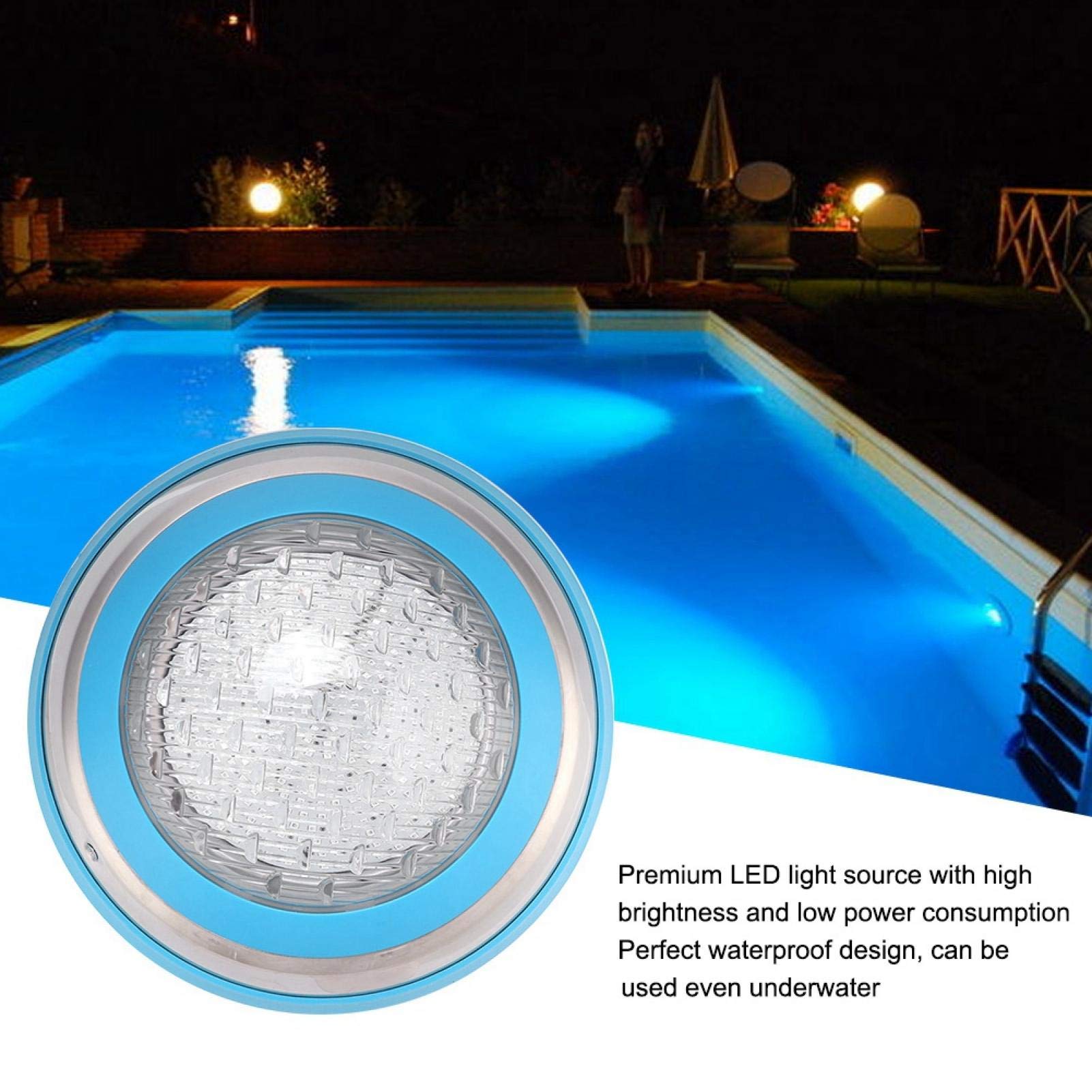 Luce Subacquea, Lampada Subacquea RGB Multicolore con Luce da Piscina Impermeabile AC12V 35W 360LED con Telecomando