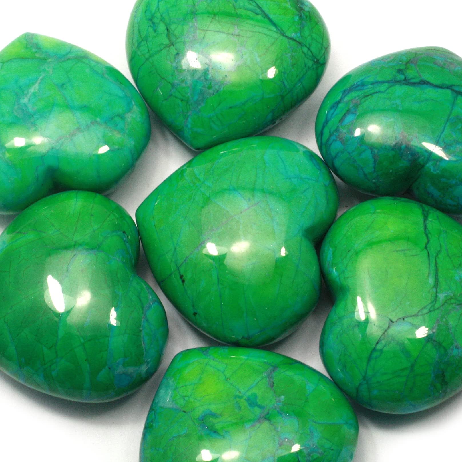 Chrysocolla Howlite Crystal Heart ~45mm