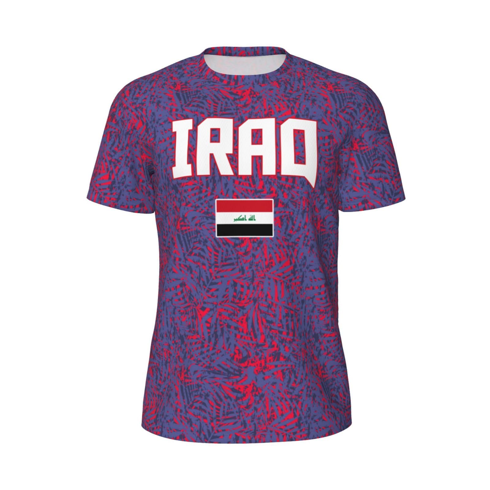 DABOYOZHZH Iraq Flag Cool Iraqans (138) Sports Jersey Mesh T-Shirt 3D Print for Running Cycling Soccer Tennis Fitness Climbing Shirts