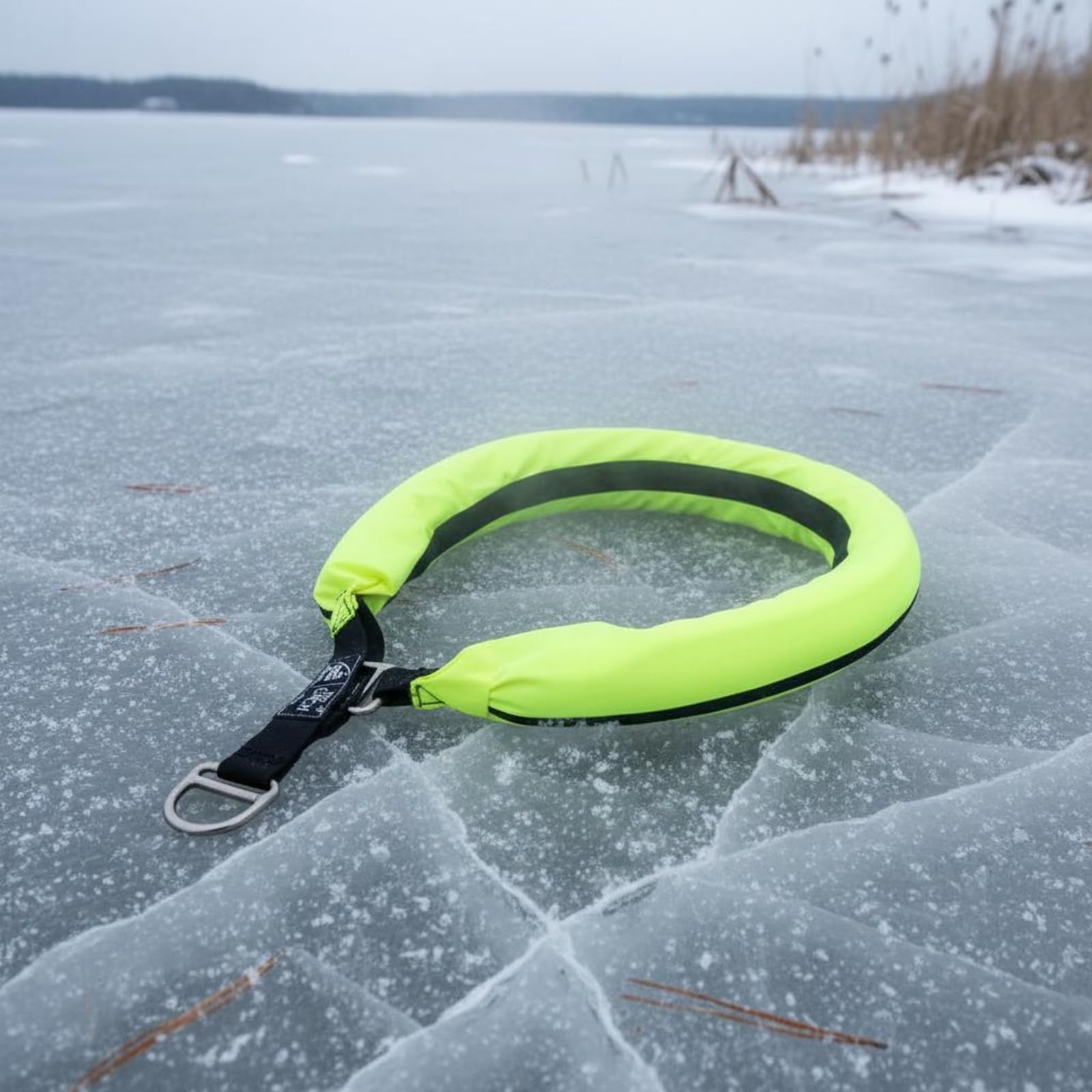 Arnés de Soporte de Emergencia con Asa Alta Flotabilidad Aro Flotación con Cuerda Ligero para Personal Emergencia, Hielo
