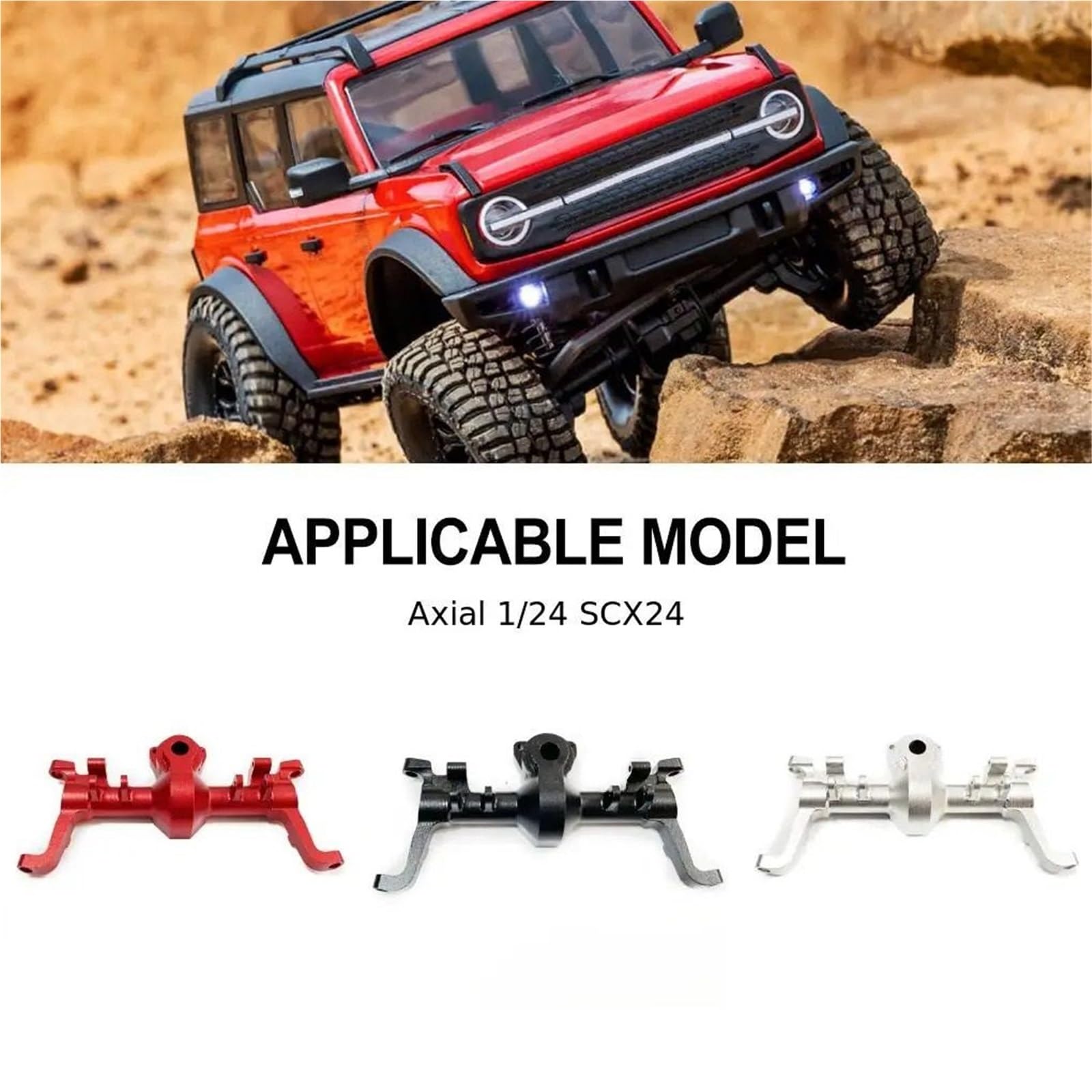 1 sztuk 1/24 obudowa przedniej osi dla Axial SCX24 część do zdalnie sterowanego samochodu akcesoria do zdalnie sterowanego samochodu części zamienne czarny(Black)