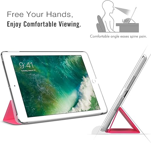 Miniatura 6 de MoKo Funda para iPad 9.7 20182017 de 56 Generación, Funda delgada y ligera con soporte, con protector trasero translúcido esmerilado para iPad 9.7