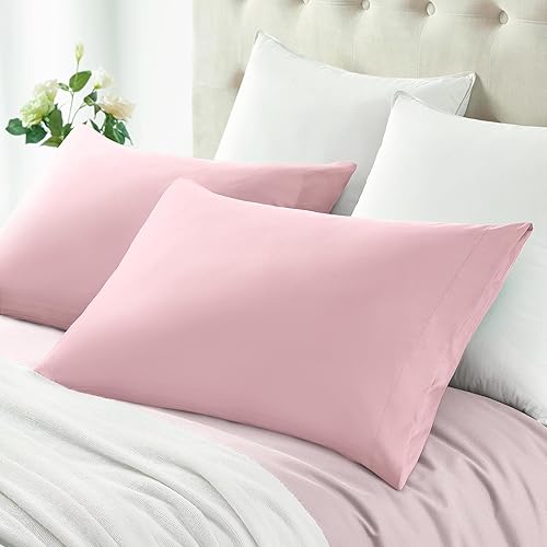 Miniatura 3 de MILVOWOC Juego de 2 fundas de almohada estándar de microfibra cepillada de 20 x 26 pulgadas, juego de fundas de almohada color rosa polvoriento