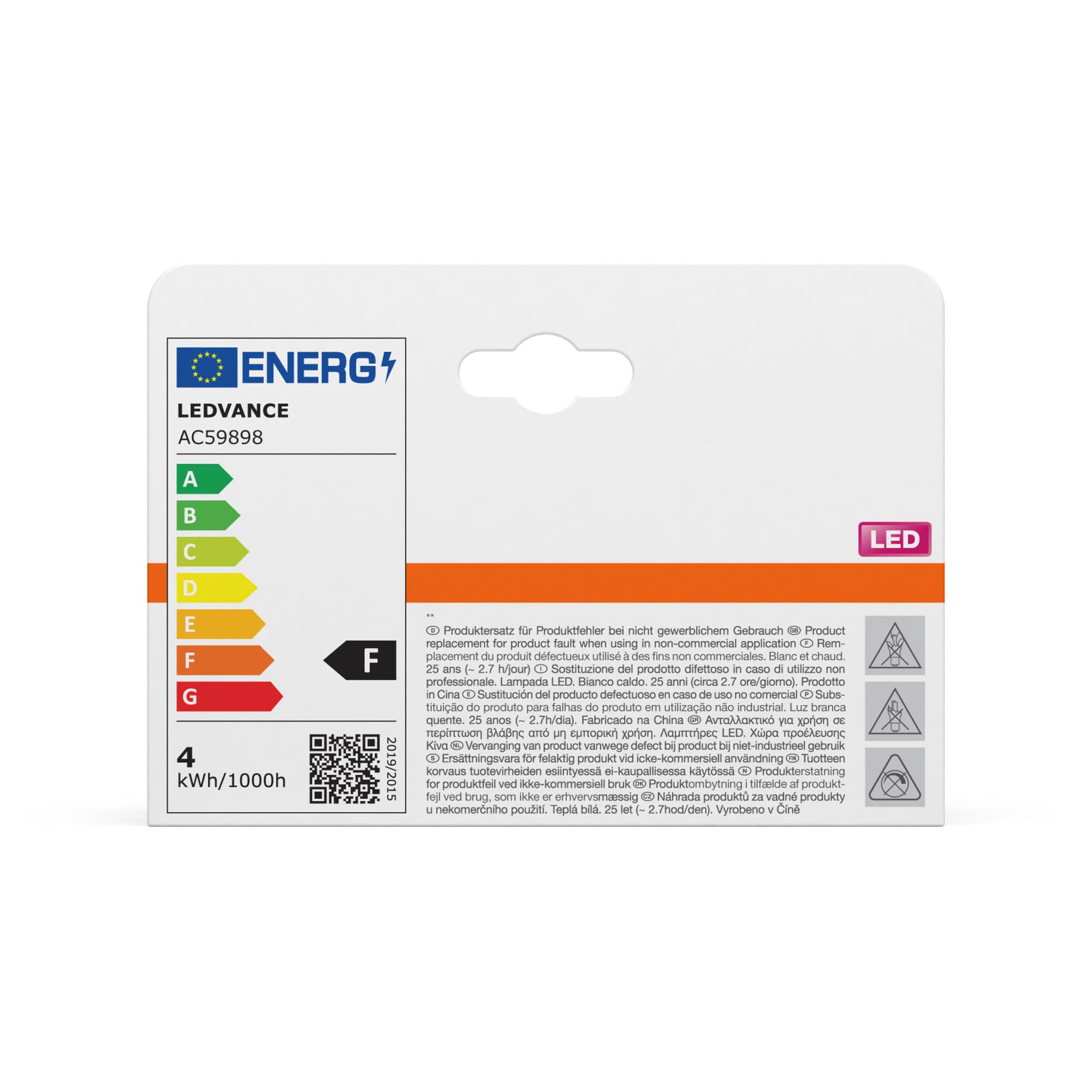 Osram LED FLAT Lampe, Vorteilspack mit 30 Leuchtmittel, ultra-kompakte LED Lampe, ersetzt herkömmliche 28W Glühbirnen, 3.5W, warmweiß (2700K), matt, E27