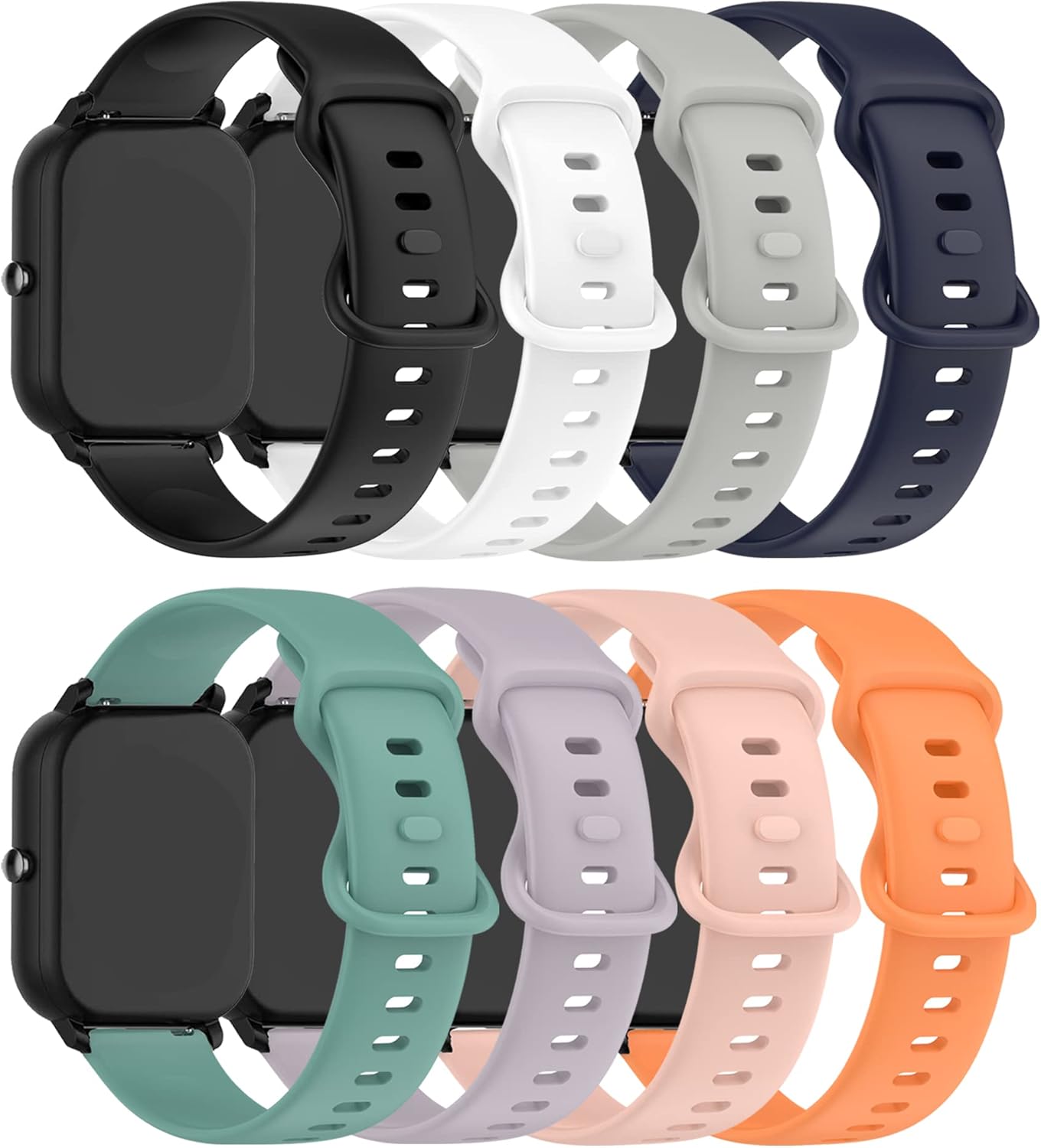 E ECSEM 8Pack Bands Compatible for Wyze Watch 47mm