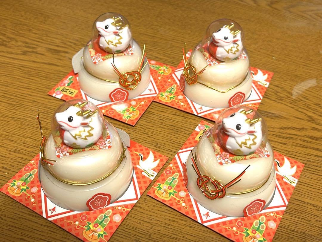 Amazon | たいまつお鏡餅福招き干支辰4個セット | 正月飾り