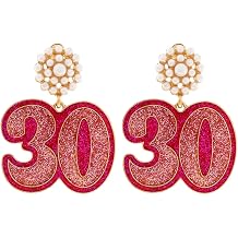 Happy Birthday Pearl Earrings 30th 40th 50th 16th 21th Birthday Earrings for Women