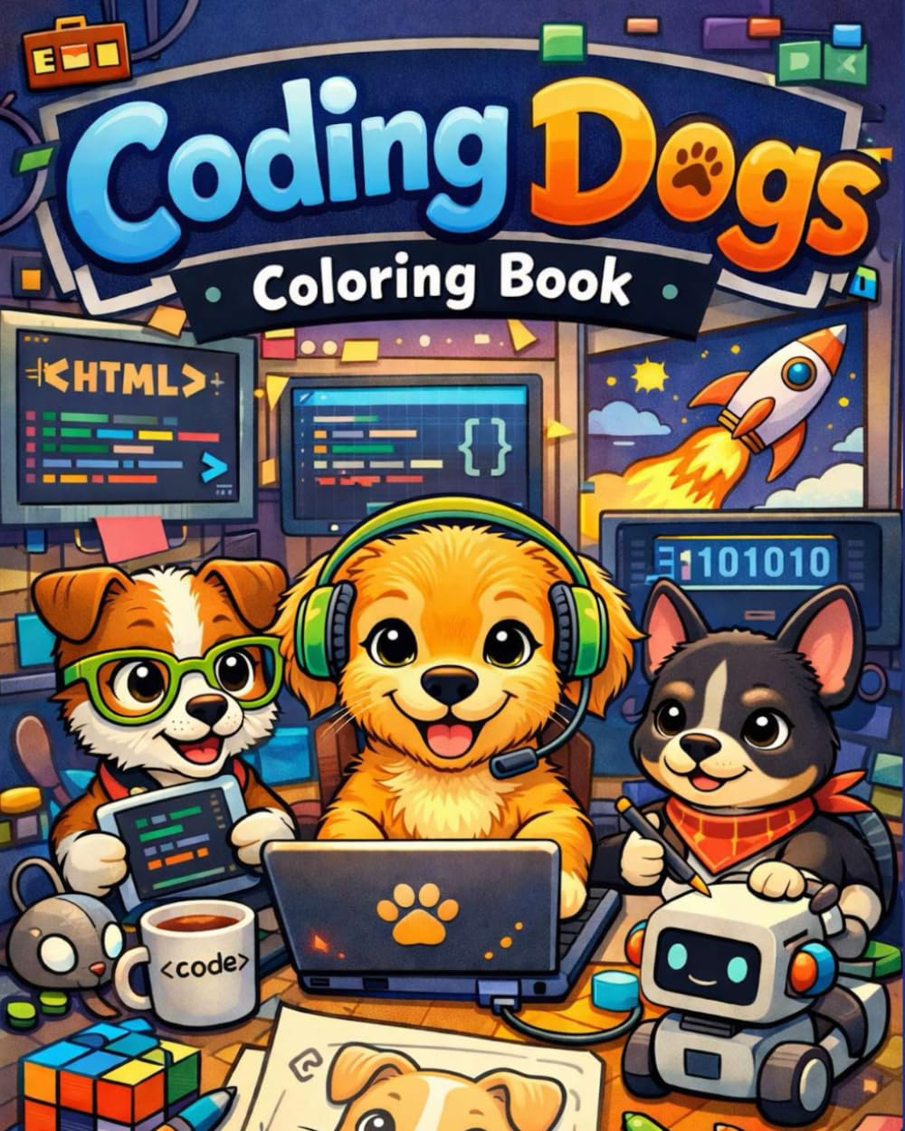 Coding Dogs Coloring Book (The Coding Critters Coloring Book Series)