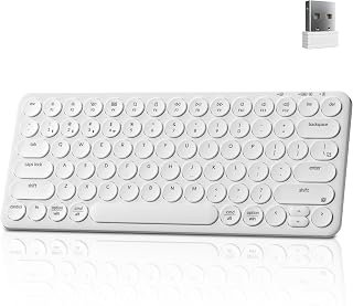 Keychron B3 Pro 75% Ultra-Slim Wireless Mechanical Keyboard, 2.4GHz, Bluetooth 5.2 & Wired Connection, Lightweight Low-Profile Design, Multi-Device Connect for Windows/Mac/Tablet/Phone - White