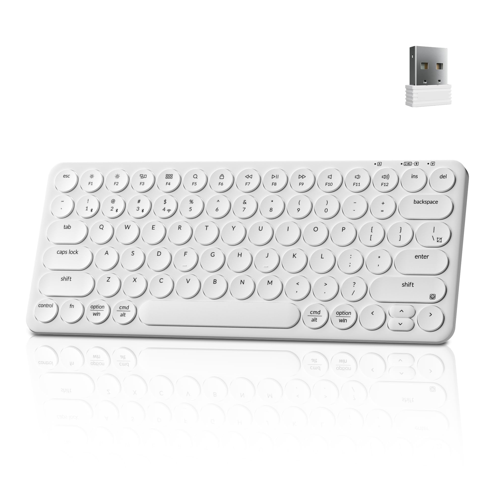 Keychron B3 Pro - Tastiera meccanica wireless ultra sottile al 75%, 2,4 GHz, Bluetooth 5.2 e connessione cablata, design leggero a basso profilo, connessione multi-dispositivo per Windows/Mac/tablet