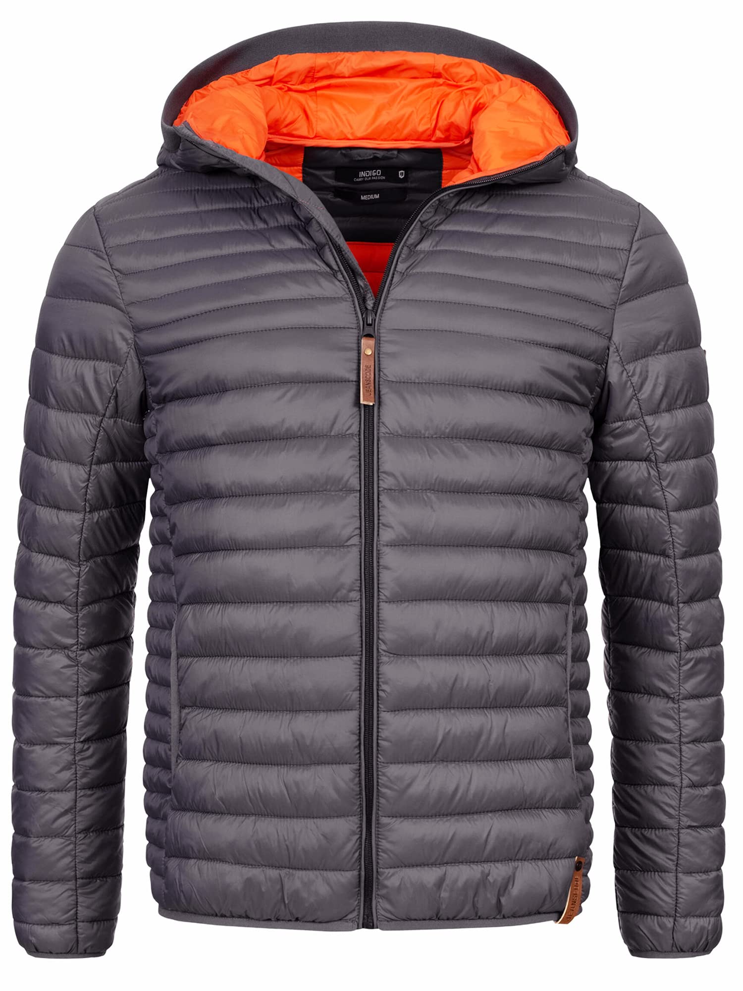 Indicode Herren Bowers Steppjacke Winterjacke Daunenjacken-Optik mit Kapuze