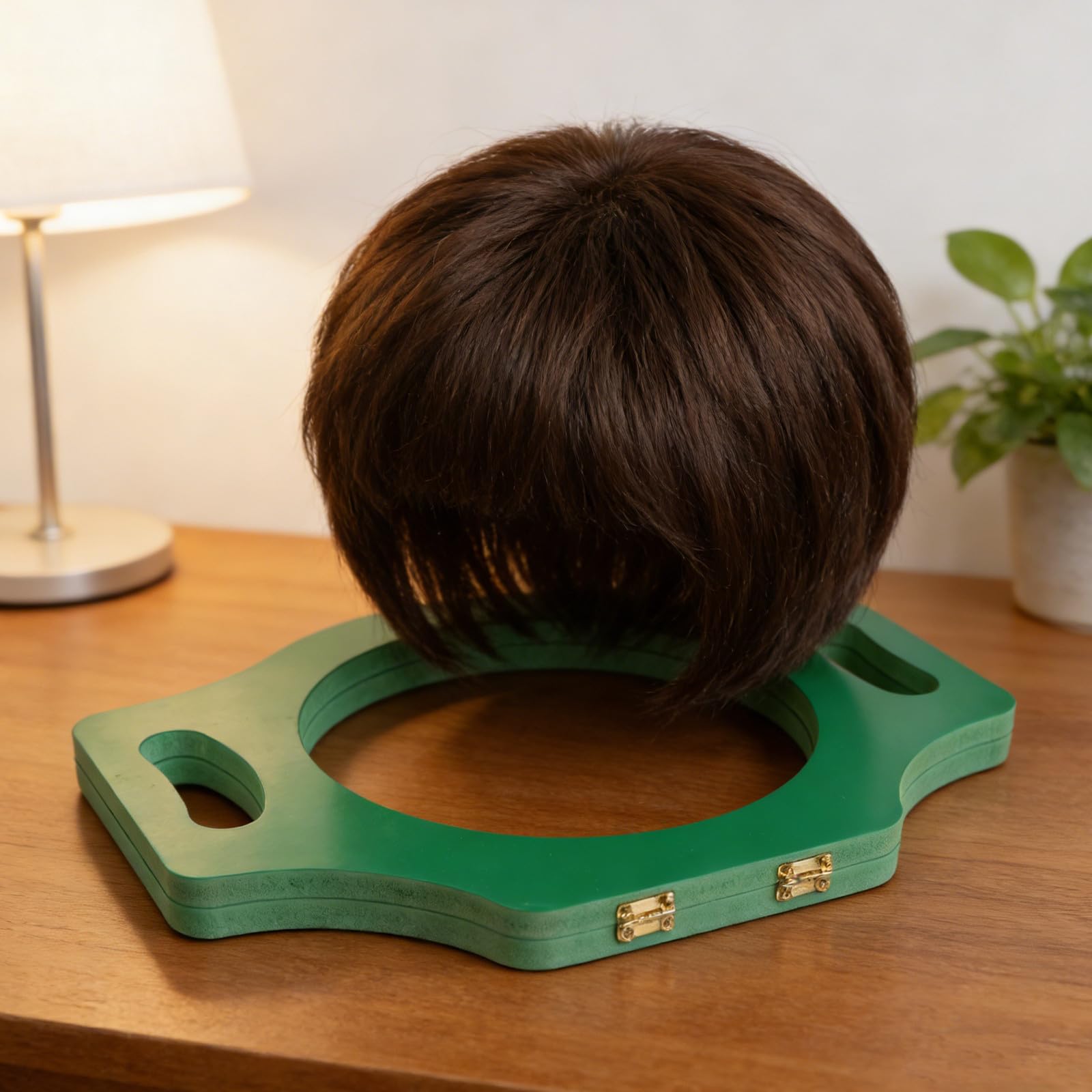 ULTECHNOVO Professioneller Haarstyling Kopfhautformer aus Kunststoff in Grün Tragbar und Leicht zu Reinigen für Selbstgemacht Haarersatz und Perückenherstellung