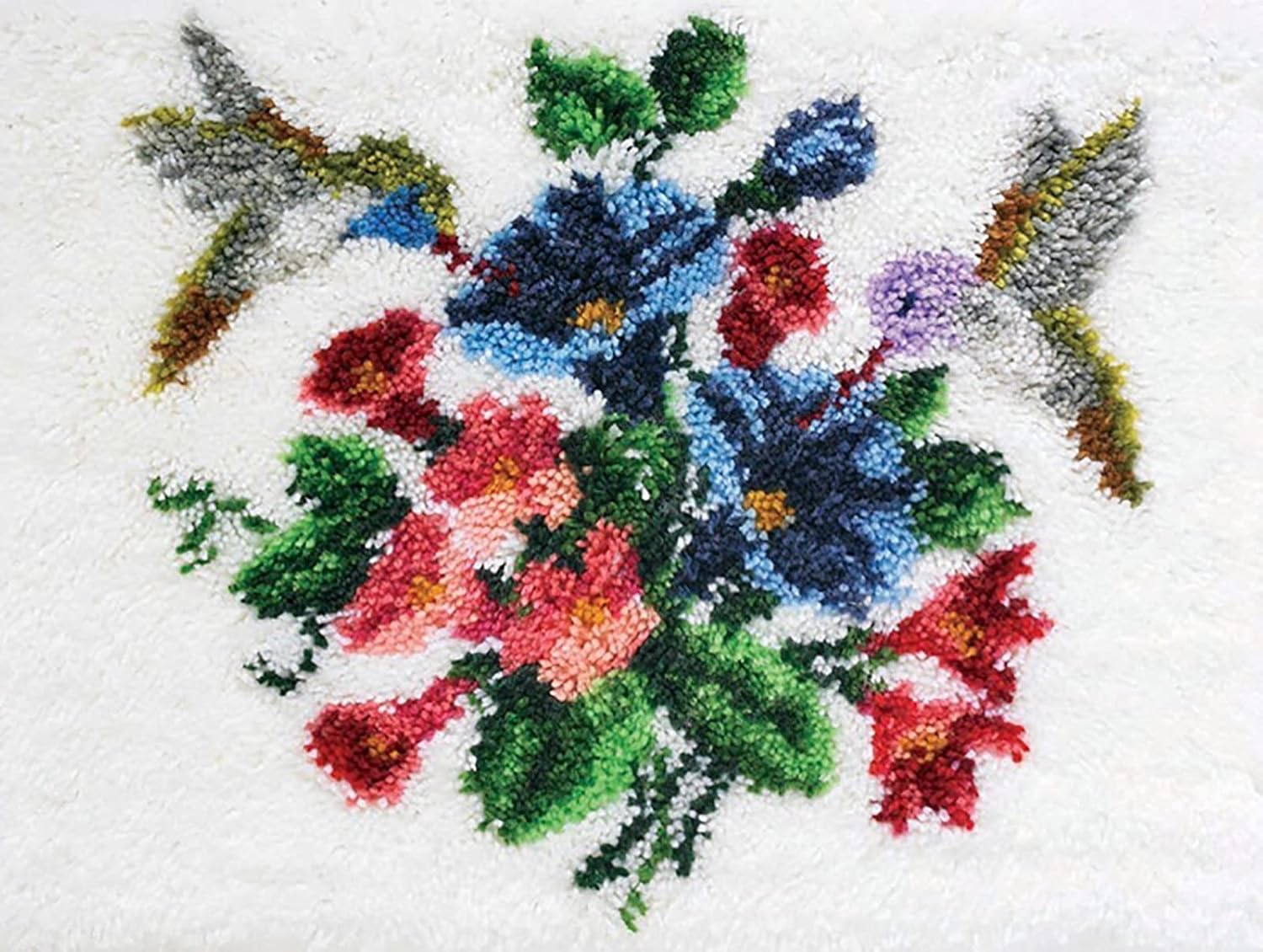 Latch Hook Kits for Adults 20.5 X 15 Inch DIY Needlework Unfinished Crocheting Rug Kit with Color Preprinted Pattern,Zd334