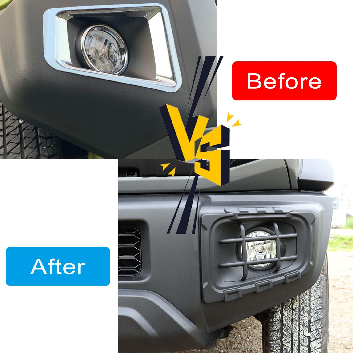 Lichtschutz für for SUZUKI Jimny JB64 Sierra JB74W 2019-2023 Zubehör, Vorderer Nebelscheinwerfer-Schutzabdeckung 1 Paar