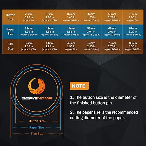 Miniatura 6 de BEAMNOVA 100 juegos de suministros de botones de metal en blanco de 0.984 in  0.98 pulgadas (aproximadamente 1 pulgada) para máquina de hacer