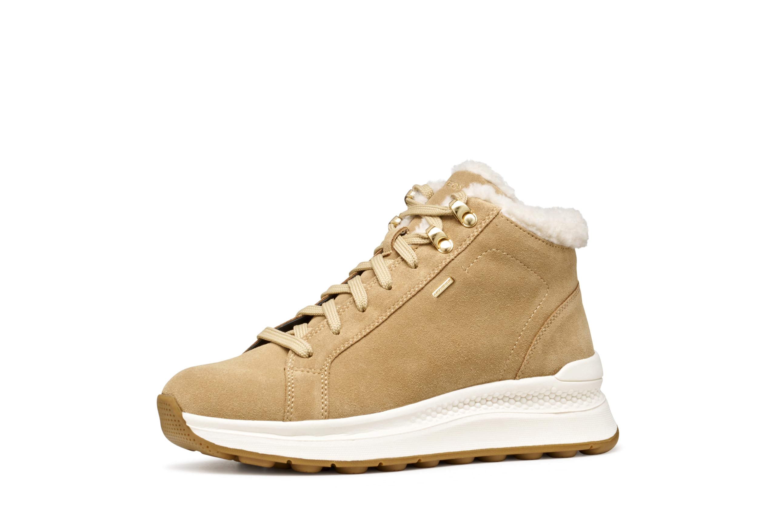 Geox Womens Dsphericaactifx2 Sneaker, Beige, 2.5 UK