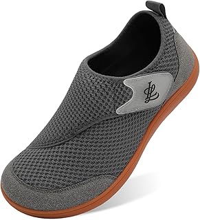 Mens Walking Shoes Wide Diabetic Shoes Adjustable Barefoot Shoes Breatha...