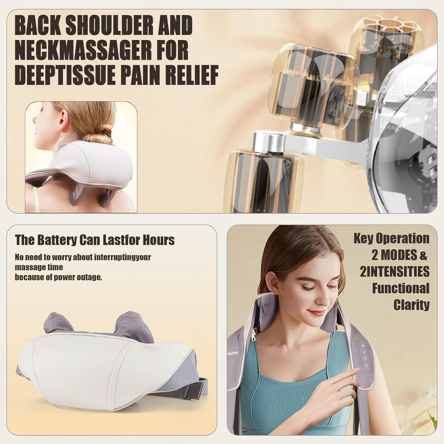Neck and Back Massager for Cervical Pain Relief with Heating, Body Massager for Body Aches and Pains Relief, Electric 5D Cervical Massage Machine for Deep Tissue Neck, Back, Shoulders, Waist and Legs