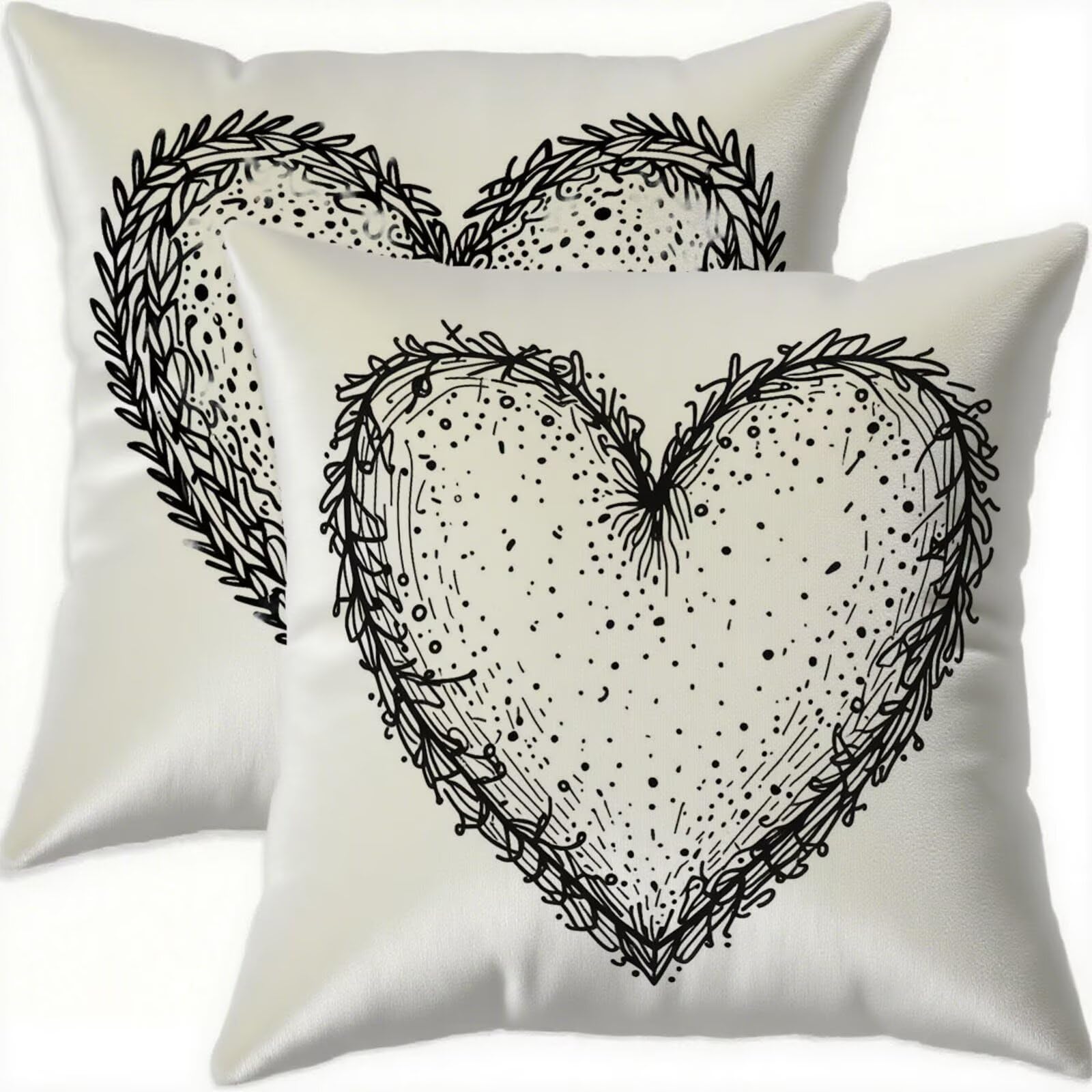 Housse coussin 65x65cm anti-tache avec fermeture éclair invisible