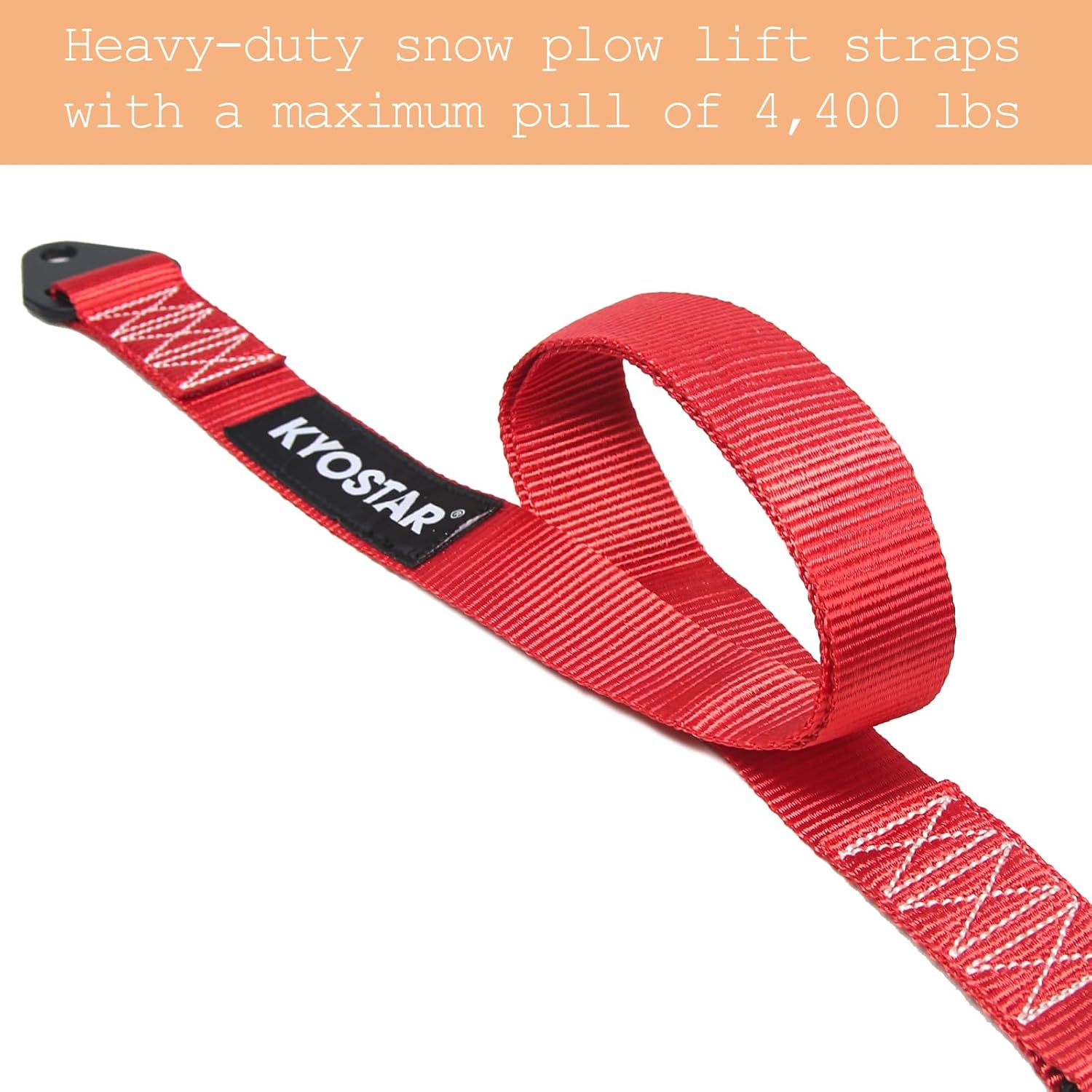 64in Snow Plow Lift Strap for ATV UTV Winch Heavy Duty, 4800lbs Tensile Strength Model Replace 106100