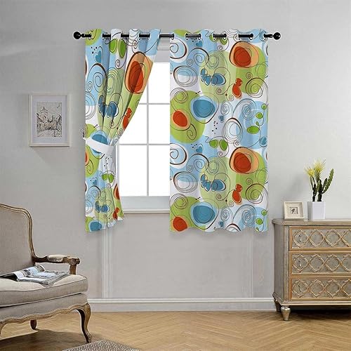 Cortinas oscuras para dormitorio, decoración moderna, con ojales, cortinas cortas de privacidad para cuartos separados, 85 pulgadas de ancho por 108