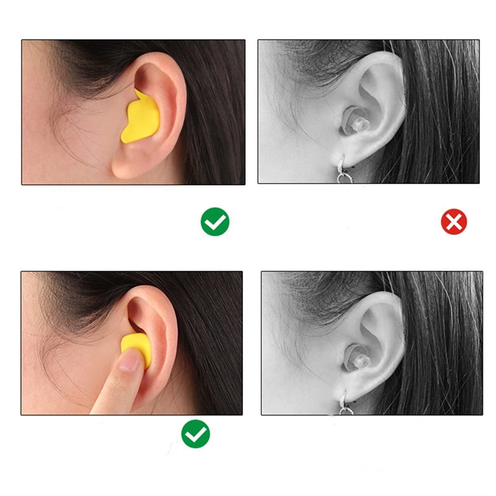 Bouchons D'Oreilles Bouchons d'oreilles insonorisées, anti-bruit, travail de sommeil, étudiants dormant, ronfler et mettre en forme des bouchons d'oreilles (deux ensembles) Bouchon D'Oreille