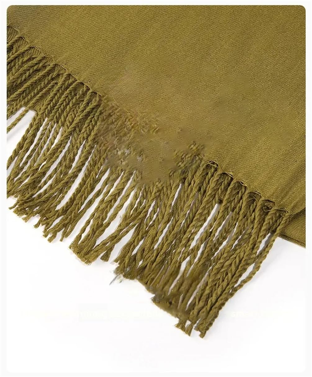 Damen Einfarbiger Strickschal, warmer Schal, klassisch, einfarbig, warm, weich