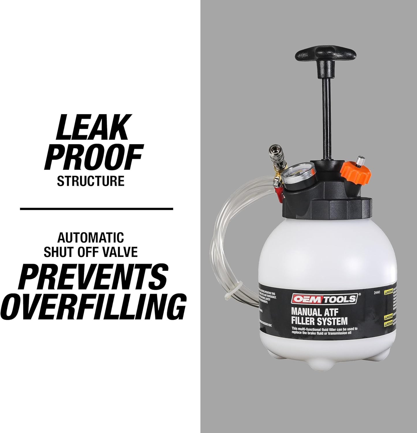 OEMTOOLS 24441 Transmission Fluid Pump, Manual Transmission Fluid Transfer Pump, 3-Liter Capacity Oil Pump Extractor, Oil Extractor for Sealed Transmissions, ATF Fluid Transfer Pump