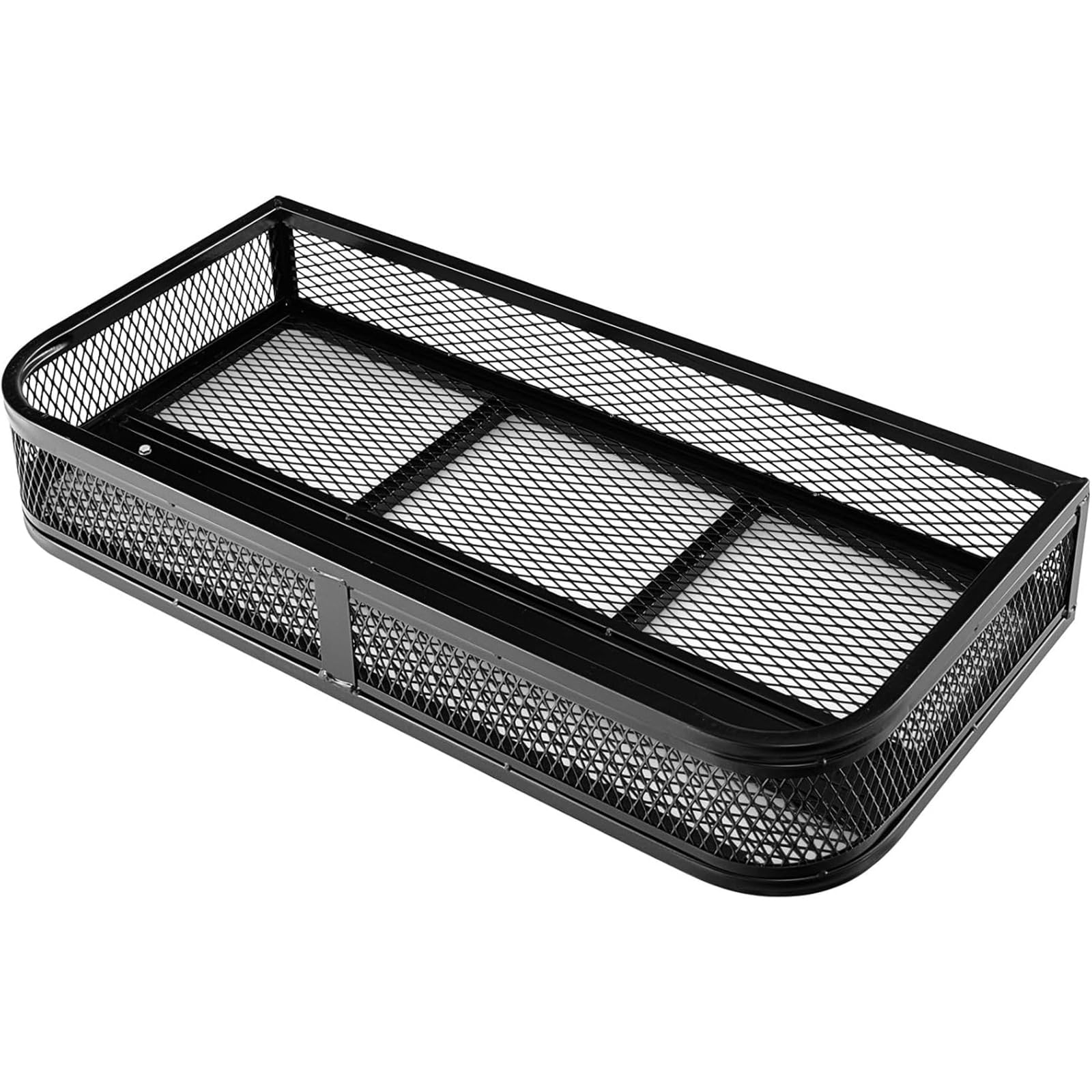 GYMAX Cesta para Equipaje de Coche, Cesta de Almacenamiento para ATV, de Metal, Almacenamiento Colgante, Transporte Ligera, Color Negro (92 x 44 x 16,5 cm)
