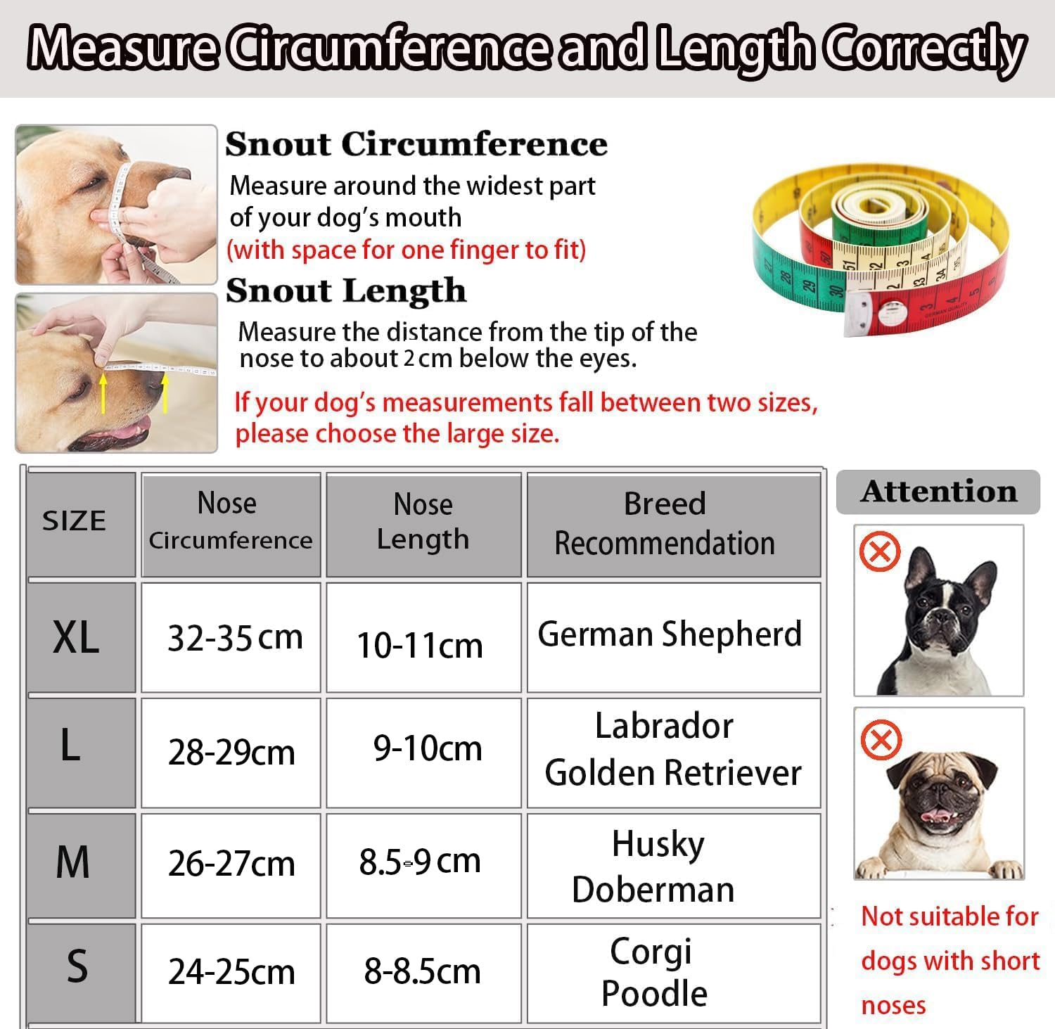 Muselière pour Chien Empêche de Mâcher/Manger/Mordre - Couvre Muselière Respirante, Réfléchissante et Ajustable - Anti Morsure (Noir-L)