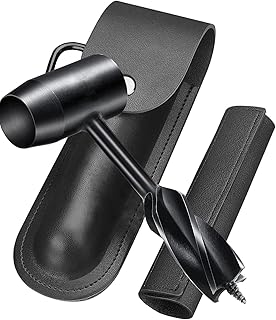 Eewudwok Bushcraft Hand Auger Wrench -Bushcraft Survival Settler Tools - Wood Auger Manual Auger Drill - Scotch Eye Hand Auger Wrench (Black)