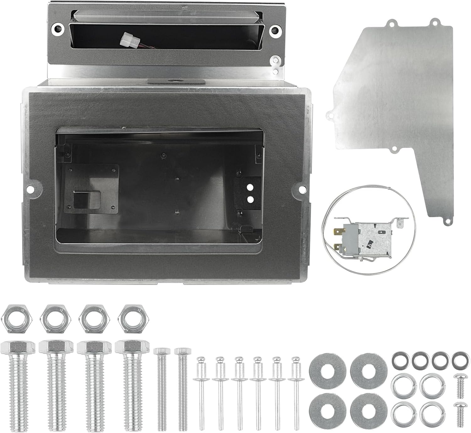 AC Heater Box w/Blower Motor Compatible with Kenworth T600 T660 T800 W900 W900L W900B Series, Aluminum Air HVAC Box Replacement F31-1036-1 K1425351