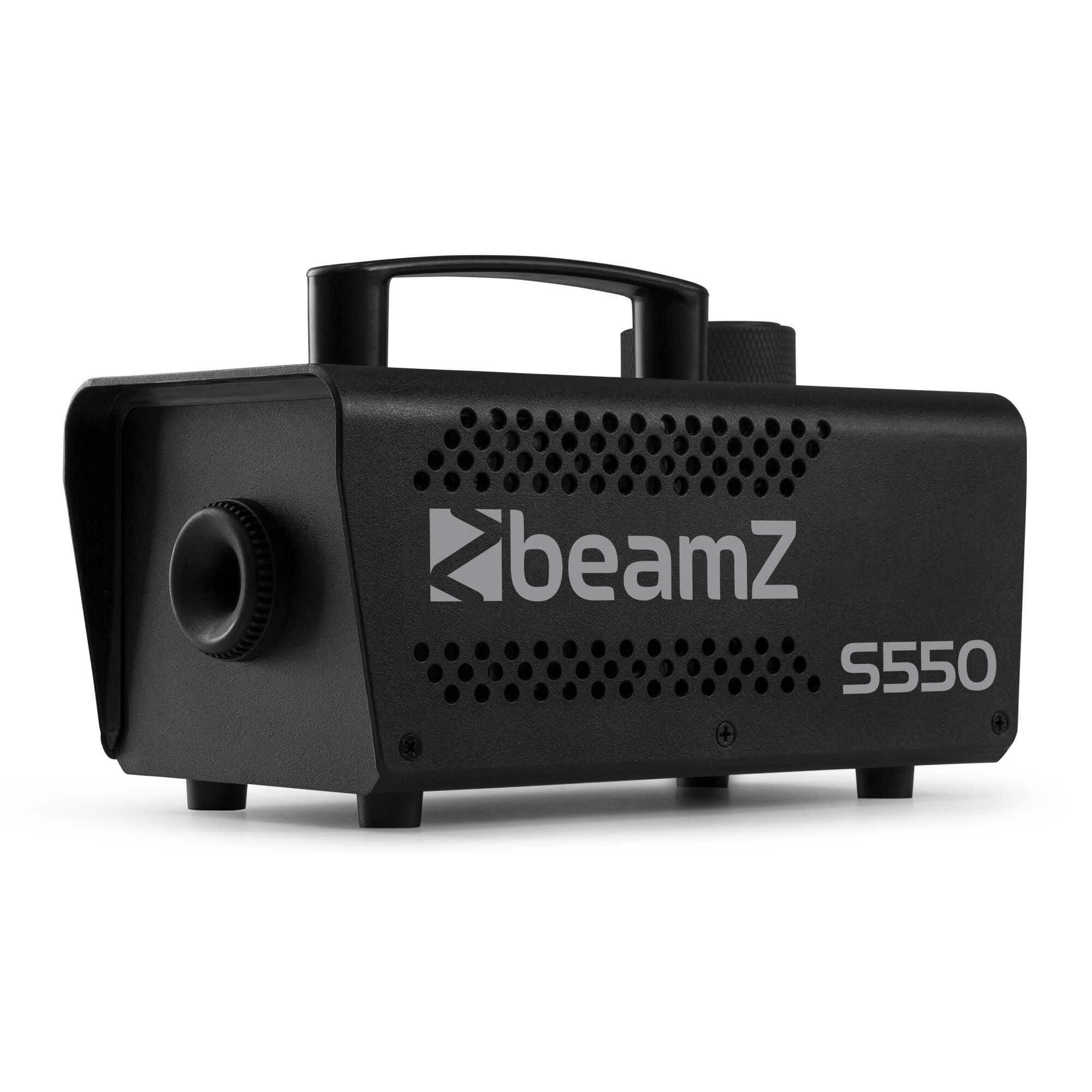 BeamZ S550 - Máquina de humo 550W con control remoto para fiestas en casa | 550W de potencia, control mando a distancia, funcionamiento silencioso y continuo, perfecto para conciertos y espectáculos