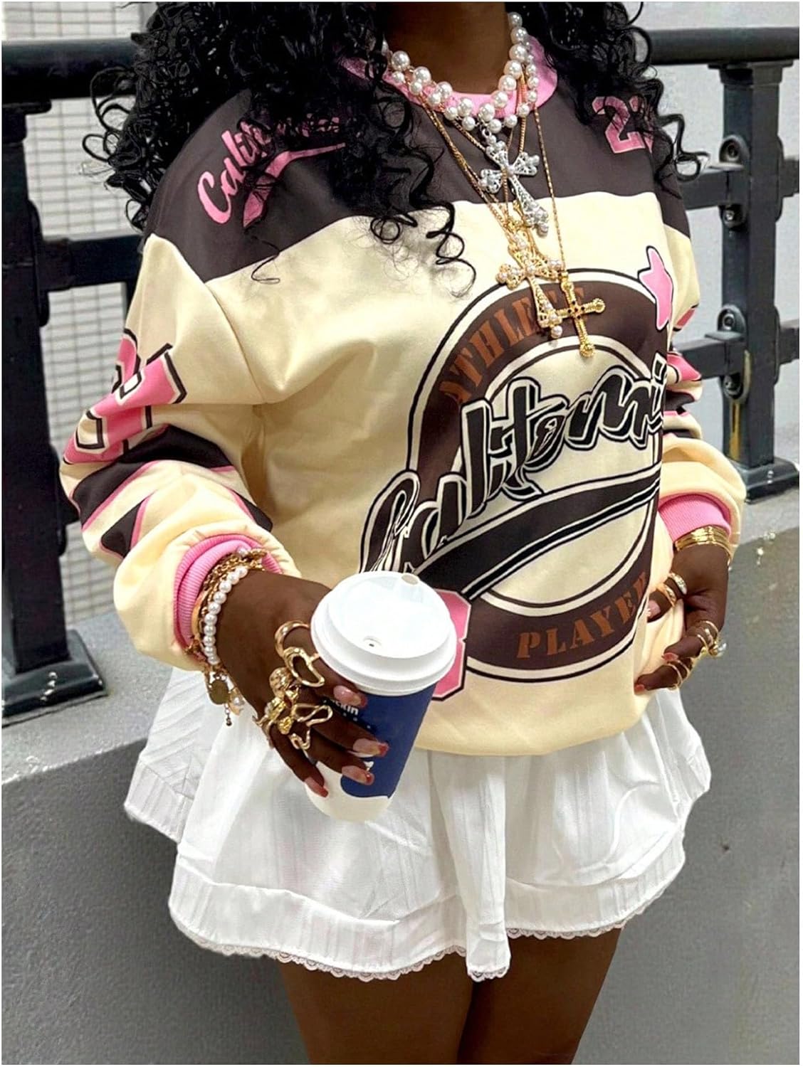 SOLY HUX Women's Y2k Oversized Sweatshirts Graphic Long Sleeve Crewneck Pullover Shirts Vintage Streetwear - Image 4