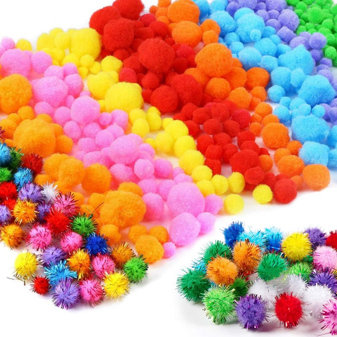 EFCO Pompons In Verschiedenen Größen & Farben – 75 Stück, 7–25 Mm, Für Basteln, Nähen & Dekoration