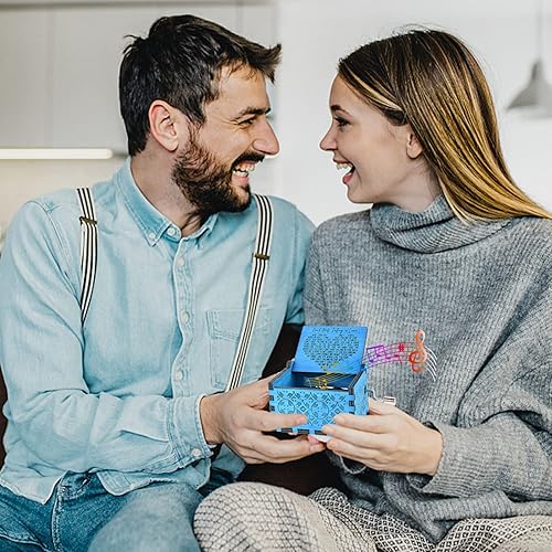 Miniatura 7 de byykit Can't Help Falling in Love Caja de Música de Madera, Cajas Musicales Antiguas Grabadas para Ser Querido, Caja de Música de Madera - Regalos