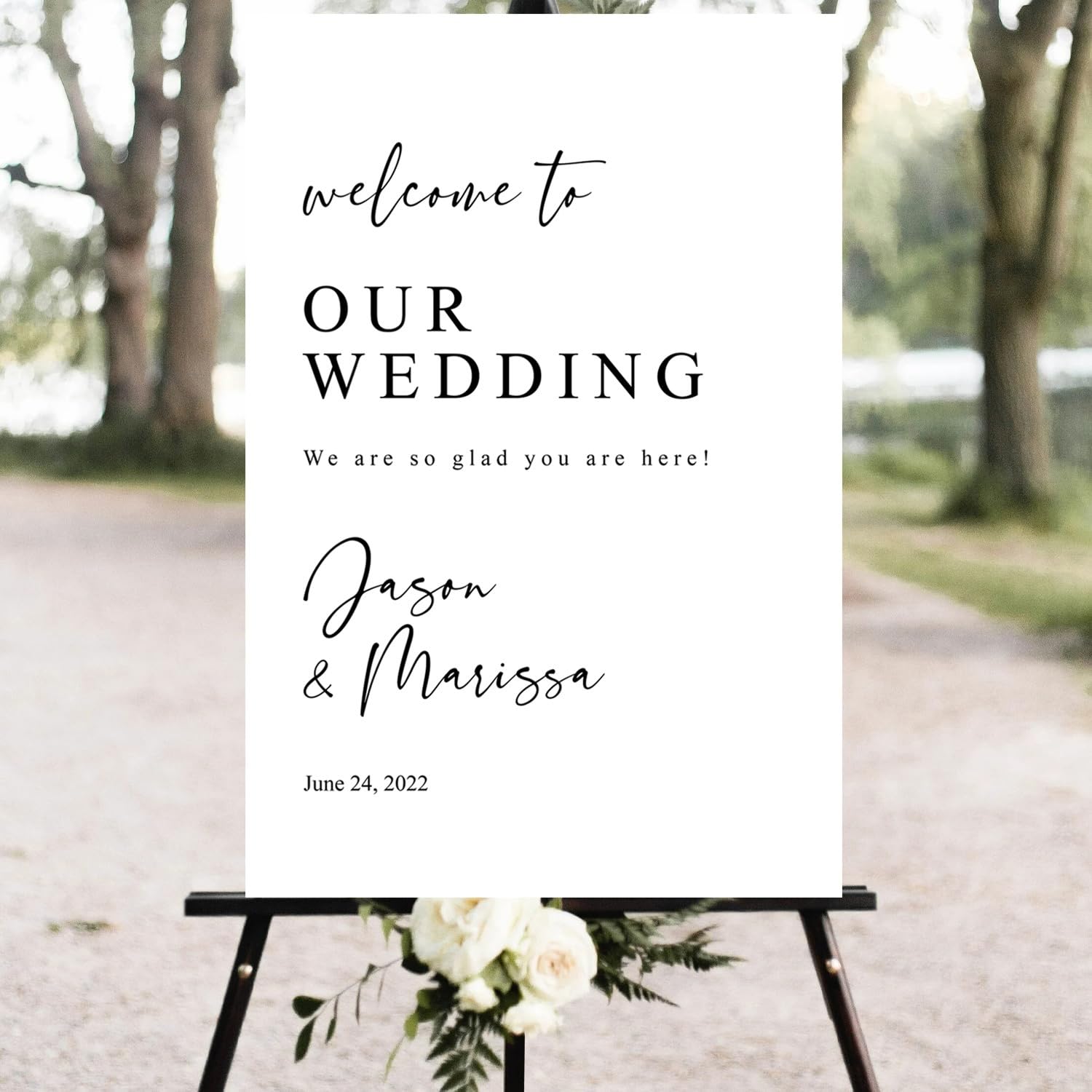 Amazon.com: Welcome To Our Wedding Vertical Wedding Welcome Signs