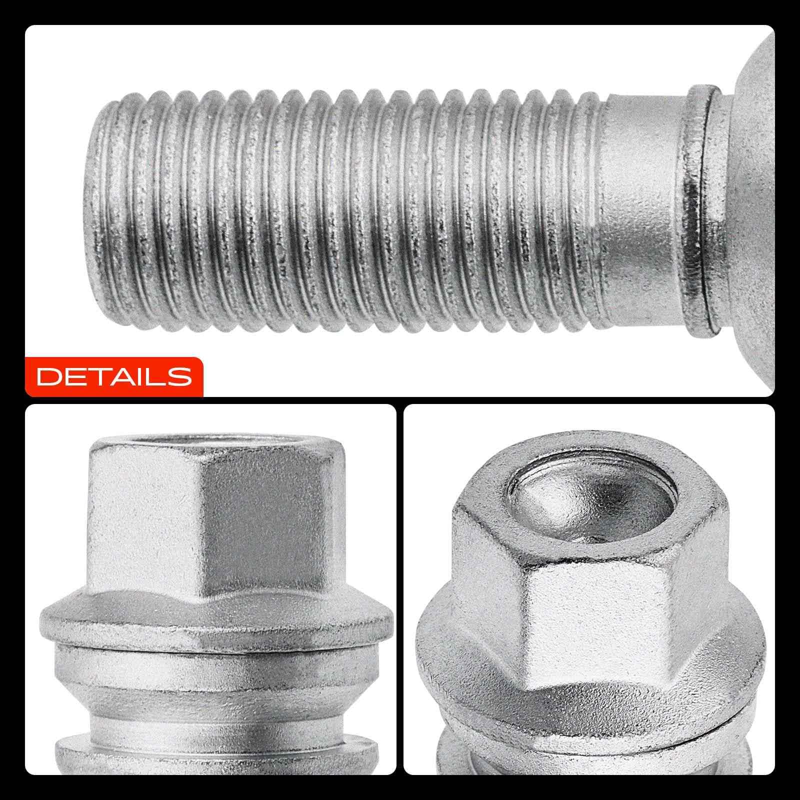 Frankberg 20x Perno de rueda Tornillo de rueda M14x1.5 Compatible con Q7 Transporter V A-m-a-r-o-k T-o-u-a-r-e-g C-a-y-e-n-n-e P-a-n-a-m-e-r-a 2002-Hetue