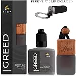 Greed Gift Set with Refill Bottle | Perfume Style Freshener | Strong Car Freshener with Odour Eliminator Technology | Automotive Air Freshener | Car Scents by Perfa