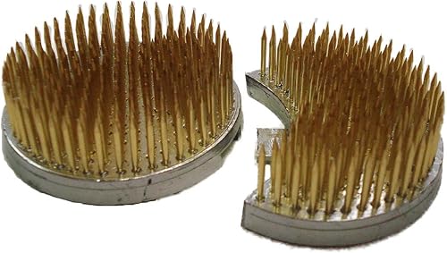 Miniatura 2 de JapanBargain 2301, Flower Frog Ikebana Kenzan japonés para arreglos florales de latón, soporte para agujas de sol y luna, hecho en Japón, 3-34