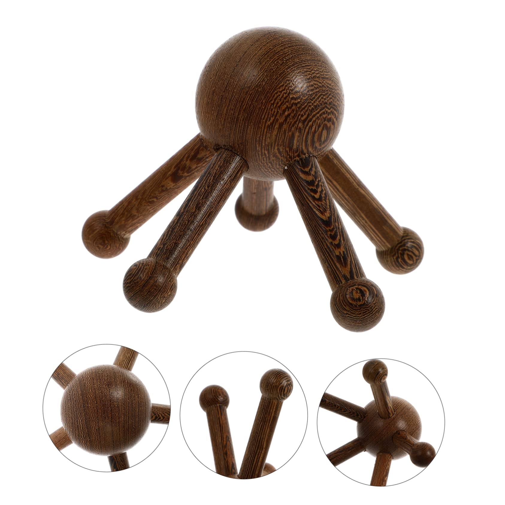 5stücke Holzklaue Kopfhaut- Massagegerät Für Kopf Und Bauch Ergonomisches Design Für Entspannung Und Stressabbau Beige Leicht Und Tragbar