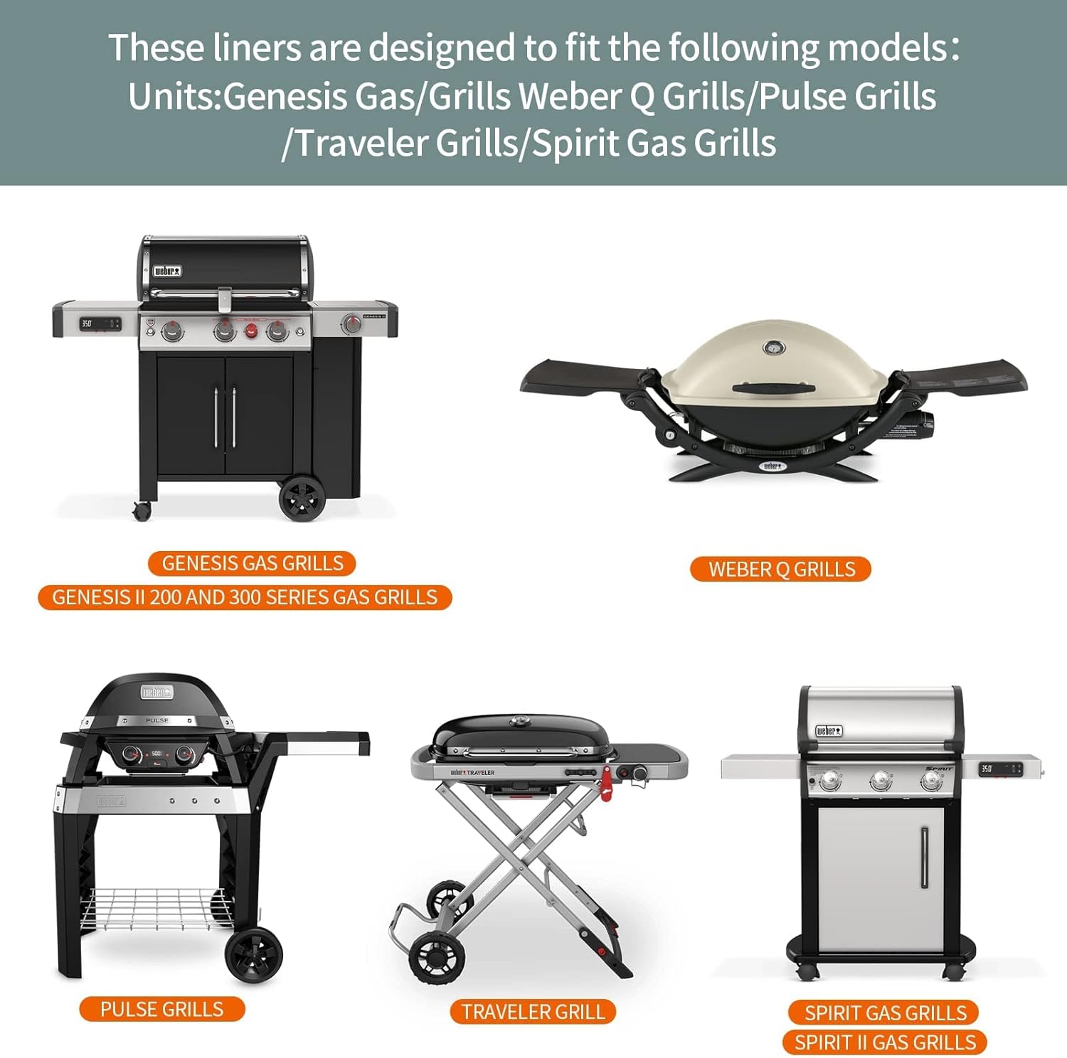 SuperMMarK 30 Pack Rear Aluminum Grease Tray, Heavy Duty Disposable Drip Pans, Grease Cup Liners Compatible for Weber Q/Pulse/Traveler Grill/Spirit Gas I&II/Genesis Gas/Genesis II 200&300 : Patio, Lawn & Garden