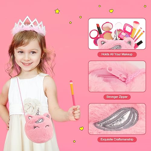 Miniatura 3 de Kit de maquillaje de simulación para niños pequeños, juguetes de 3, 4, 5, 6, 7, 8 años, juego de maquillaje falso para niños, juguete de 3-5, 4-6,