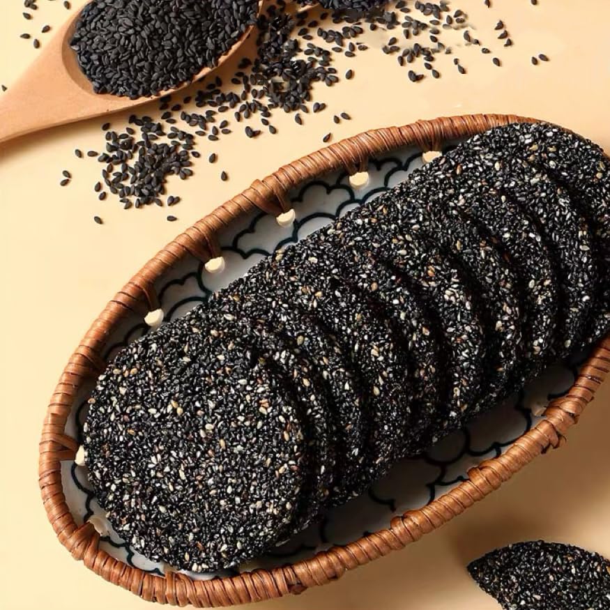 Black Sesame Walnut Biscuits, Healthy High Calcium Black Sesame W...
