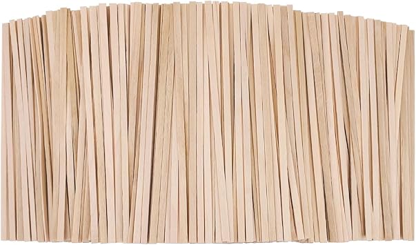 KTOJOY Wooden Coffee Stirrers, 1000 Disposable 5.5" Stir Sticks, for Coffee & Cocktails, Swizzle Drink Sticks, Coffee Bar Accessories